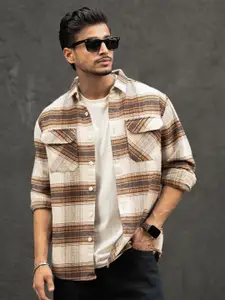 Powerlook Men Tartan Checks Opaque Checked Casual Shirt