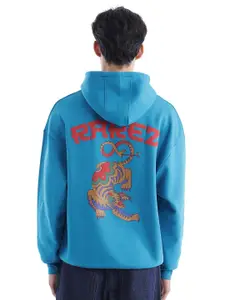 RARE RABBIT Men Printed Hooded Sweatshirt