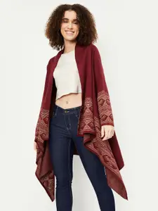 max Printed Open Front Longline Shrug