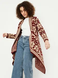 max Ethnic Printed Open Front Shrug