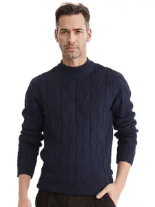 RARE RABBIT Men Cable Knit Cotton Pullover