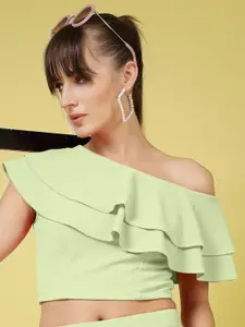 Oomph! Women Off Shoulder Crop Top