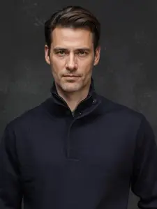 RARE RABBIT Men Half Zipper Pullover