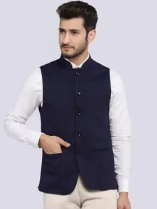 BAESD Mandarin Collar Satin Nehru Jacket