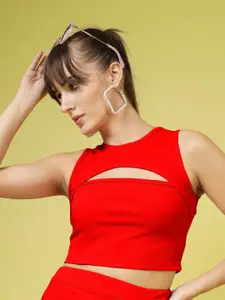 Oomph! Women Sleeveless Crop Top