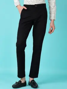 V-Mart Men Cotton Regular Fit Mid-Rise Flat-Front Trousers