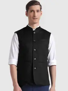 BAESD Mandarin Collar Satin Nehru Jacket