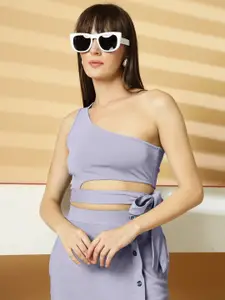 Oomph! Women One Shoulder Crop Top