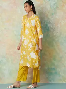 Melange by Lifestyle Floral Printed Straight Kurta