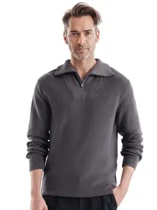 RARE RABBIT Men Half Zipper Cotton Pullover