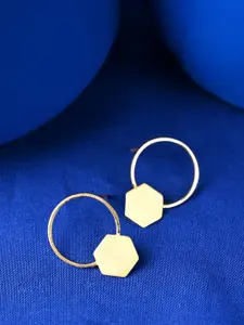 Clara 925 Sterling Silver Gold-Plated Circular Ava Studs
