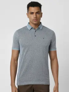 Van Heusen Men Printed Polo Collar Pockets T-shirt