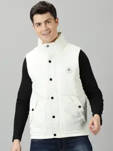 BLACK BUCK Solid Sleeveless Puffer Jacket