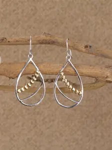 Clara 925 Sterling Silver Gold-Plated Geometric Emery Drop Earrings