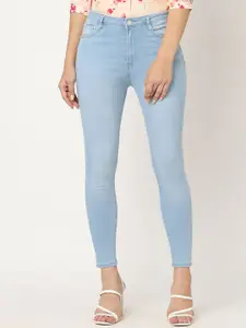 Kraus Jeans Women Skinny Fit High-Rise Light Fade Jeans