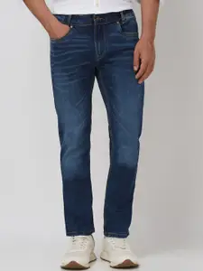 Mufti Men Super Skinny Fit Low Distress Light Fade Stretchable Jeans