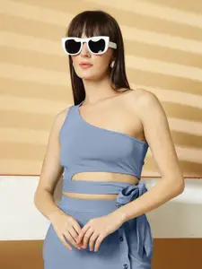 Oomph! Women One Shoulder Crop Top