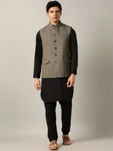 MODI JACKET Men Checked Tailored Jacket with Patchwork