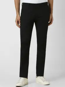 V Dot Men Slim Fit Mid-Rise Trousers
