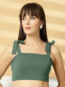 Oomph! Shoulder Straps Fitted Crop Top