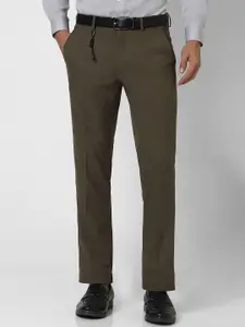 V Dot Men Mid-Rise Slim Fit Trousers