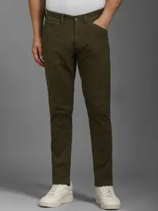 Louis Philippe Jeans Men Cotton Mid-Rise Slim Fit Trousers