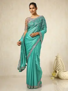 Soch Women Embellished Pure Chiffon Saree