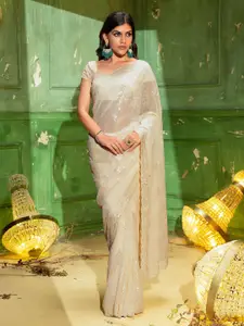 Soch Women Embellished Sequinned Pure Georgette Saree