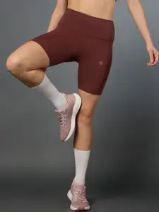 CULT Women's Brown Performance Cycling Comflex Shorts