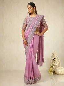 Soch Sequinned Pure Chiffon Saree