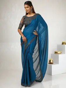Soch Embellished Sequinned Pure Georgette Saree