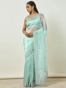 Soch Embellished Sequinned Organza Saree