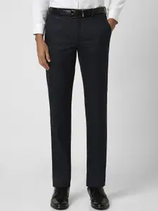 Van Heusen Men Slim Fit Mid-Rise Formal Trousers