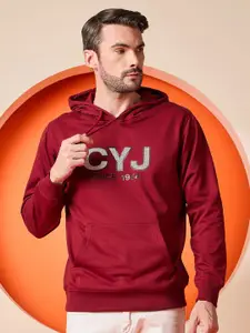 Club York Men Printed Hooded Sweatshirt