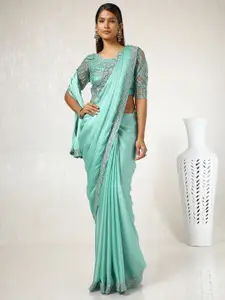 Soch Embroidered Pure Chiffon Saree