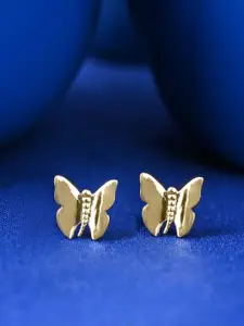 Clara 925 Sterling Silver Gold-Plated Animal Shaped Studs Earrings