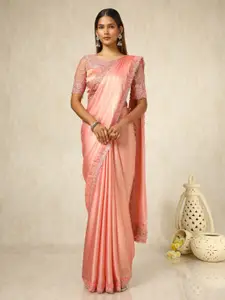 Soch Embroidered Pure Chiffon Saree