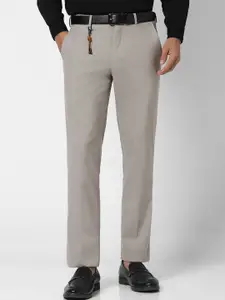 V Dot Men Slim Fit Mid-Rise Trousers
