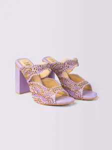 House of Prisca Women Embellished Party Block Heel Sandals