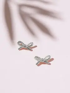 Accessorize Silver-Plated Cubic Zirconia Studded Contemporary Studs