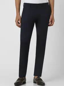 V Dot Men Mid-Rise Slim Fit Trousers