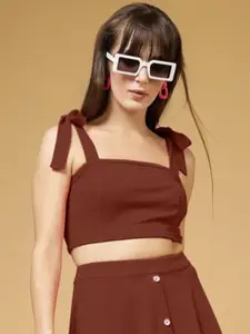 Oomph! Women Shoulder Straps Crop Top