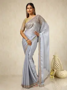Soch Sequinned Pure Chiffon Saree