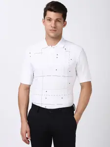 Peter England Men Typography Printed Polo Collar Pockets T-shirt