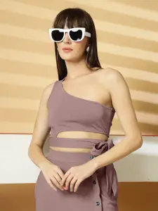 Oomph! Women One Shoulder Crop Top