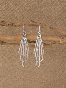 Clara 925 Sterling Silver Rhodium-Plated Geometric Drop Earrings