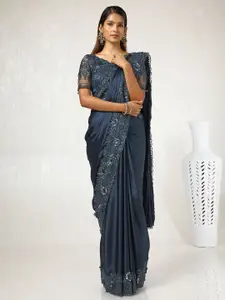 Soch Embellished Sequinned Pure Crepe Saree