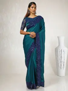 Soch  Sequinned Pure Crepe Saree