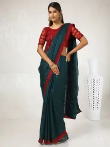 Soch Embellished Sequinned Pure Chiffon Saree