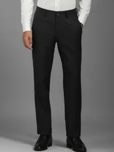Louis Philippe Men Mid-Rise Checked Slim Fit Formal Trousers